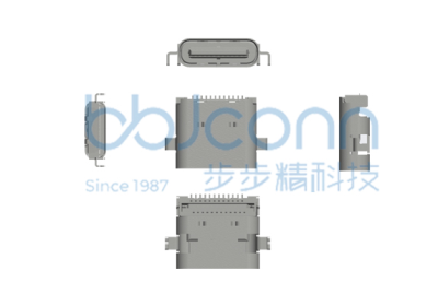 TYPE-C 24P female 4-pin sinking plate 0.80 L=7.90 CH=0.78 double row SMT